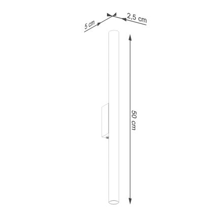 Vägglampa PASTELO 2xG9/8W/230V vit