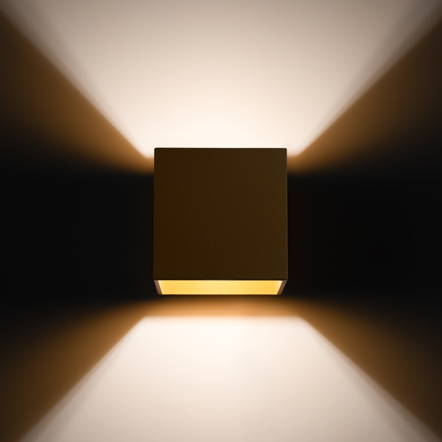 Väggspotlight QUAD 1xG9/8W/230V guld
