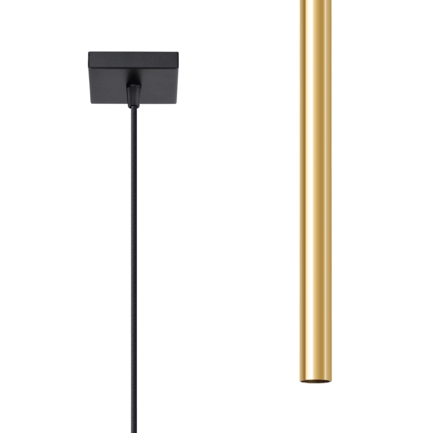 Ljuskrona med textilsladd PASTELO 1xG9/8W/230V guld