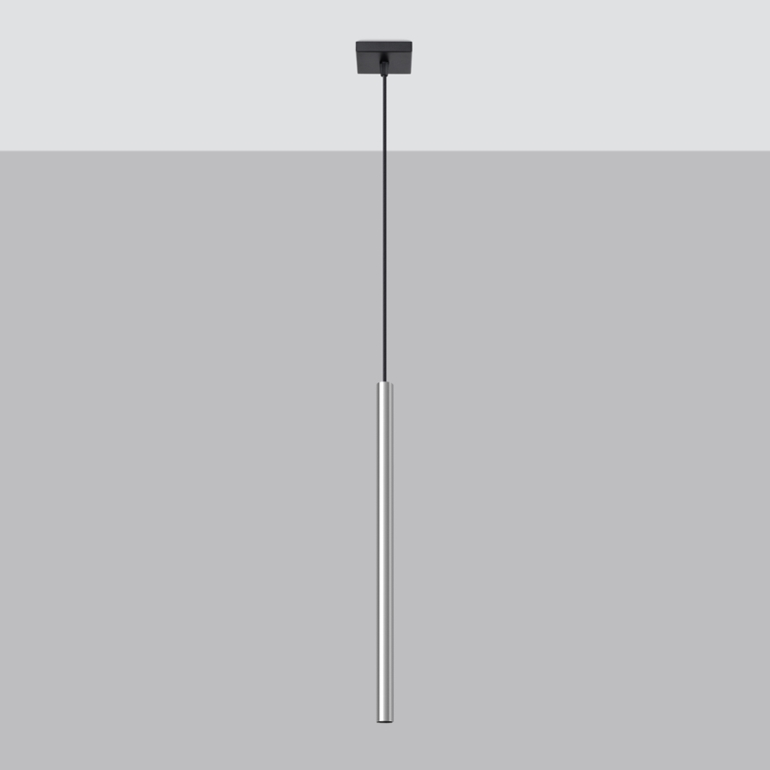 Ljuskrona med textilsladd PASTELO 1xG9/8W/230V skinande krom