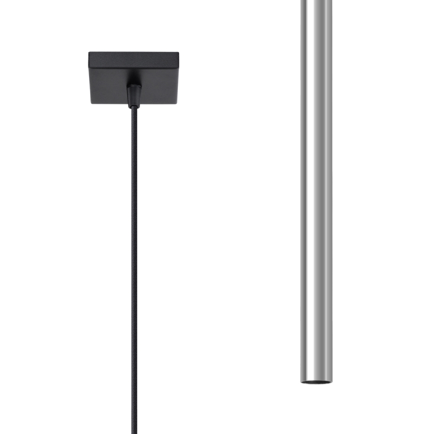 Ljuskrona med textilsladd PASTELO 1xG9/8W/230V skinande krom