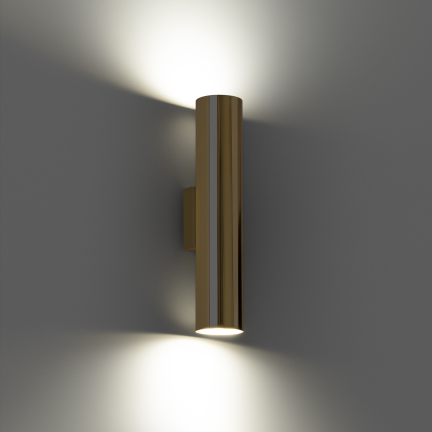 Vägglampa LAGOS 2xGU10/10W/230V guld