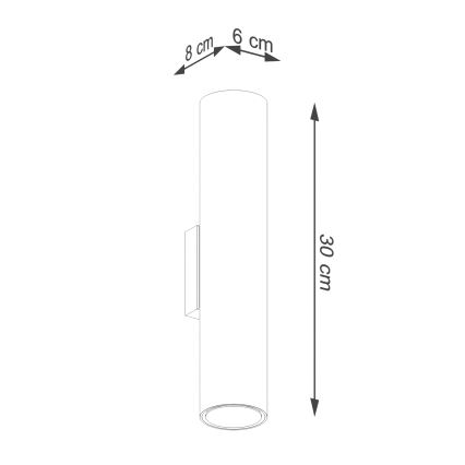 Vägglampa LAGOS 2xGU10/10W/230V guld