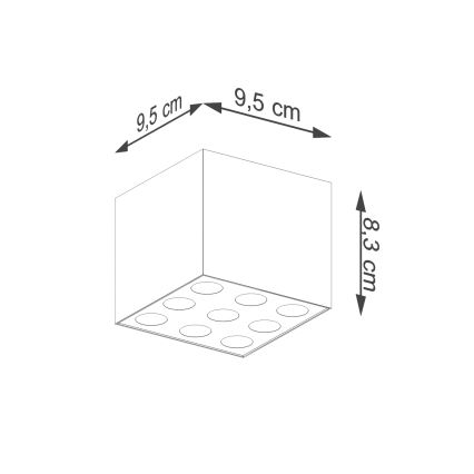 LED spotlight OZZY LED/16W/230V svart