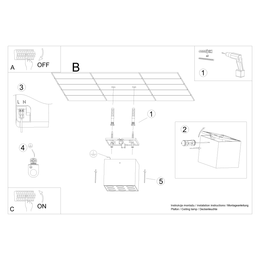 LED spotlight OZZY LED/16W/230V svart