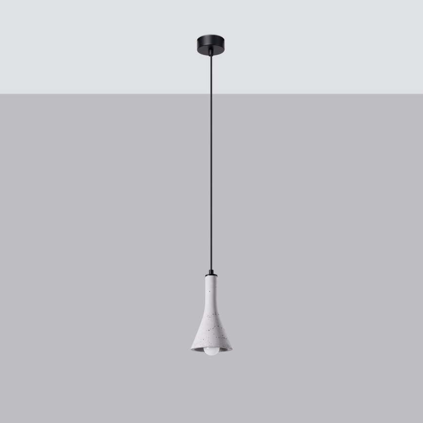 Ljuskrona med textilsladd REA 1xE14/12W/230V betong