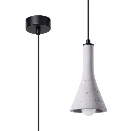 Ljuskrona med textilsladd REA 1xE14/12W/230V betong