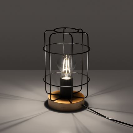 Bordslampa GOTTO 1xE27/15W/230V svart/bok