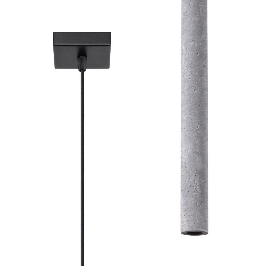 Ljuskrona med textilsladd PASTELO 1xG9/8W/230V betong