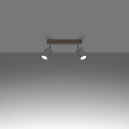 Spotlight VERDO 2xGU10/10W/230V vit/bok
