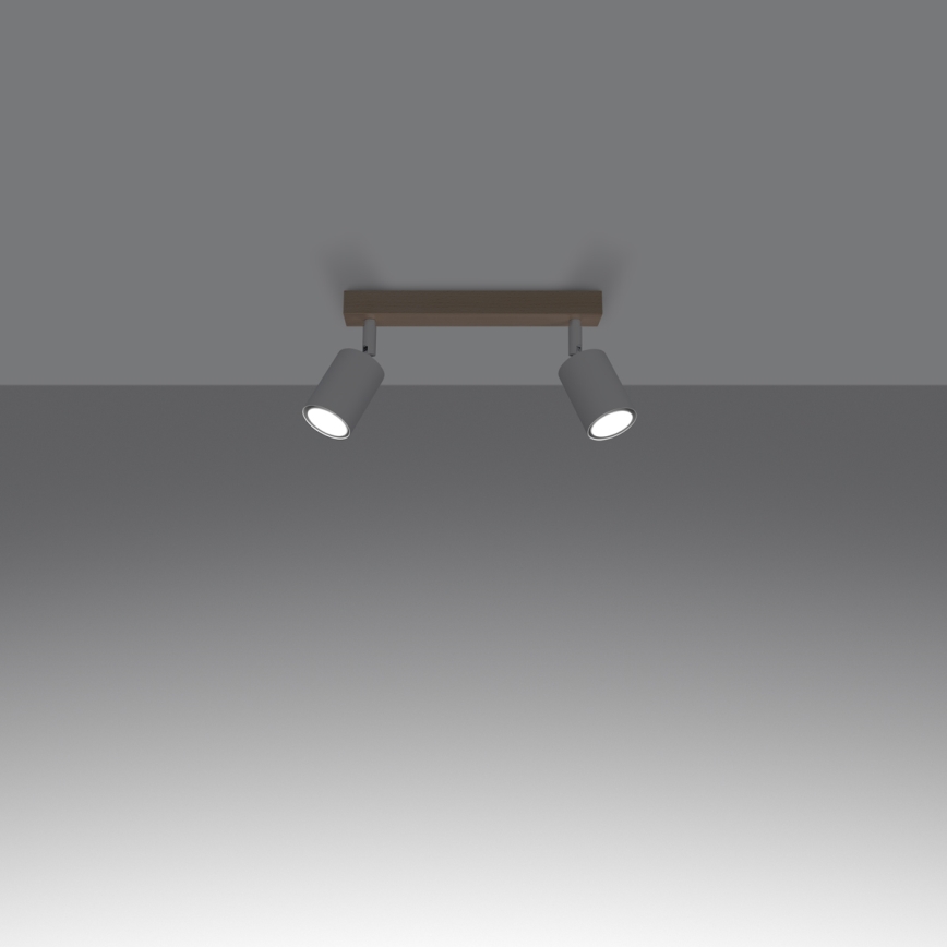 Spotlight VERDO 2xGU10/10W/230V vit/bok