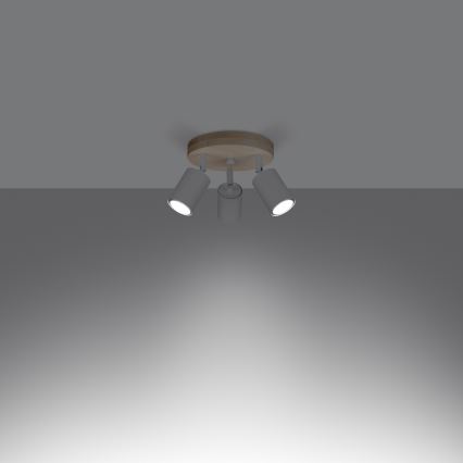 Spotlight VERDO 3xGU10/10W/230V vit/bok