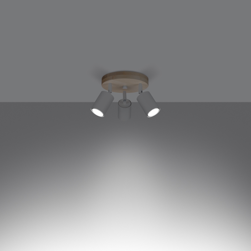 Spotlight VERDO 3xGU10/10W/230V vit/bok