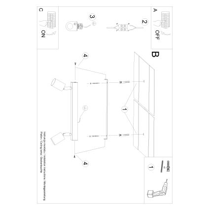 Spotlight VERDO 2xGU10/10W/230V svart/bok