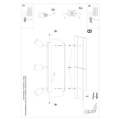 Spotlight VERDO 3xGU10/10W/230V svart/bok