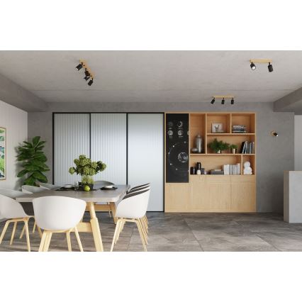 Spotlight VERDO 4xGU10/10W/230V svart/bok