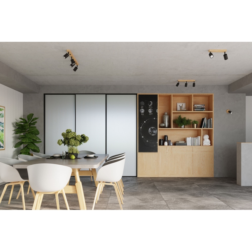 Spotlight VERDO 4xGU10/10W/230V svart/bok