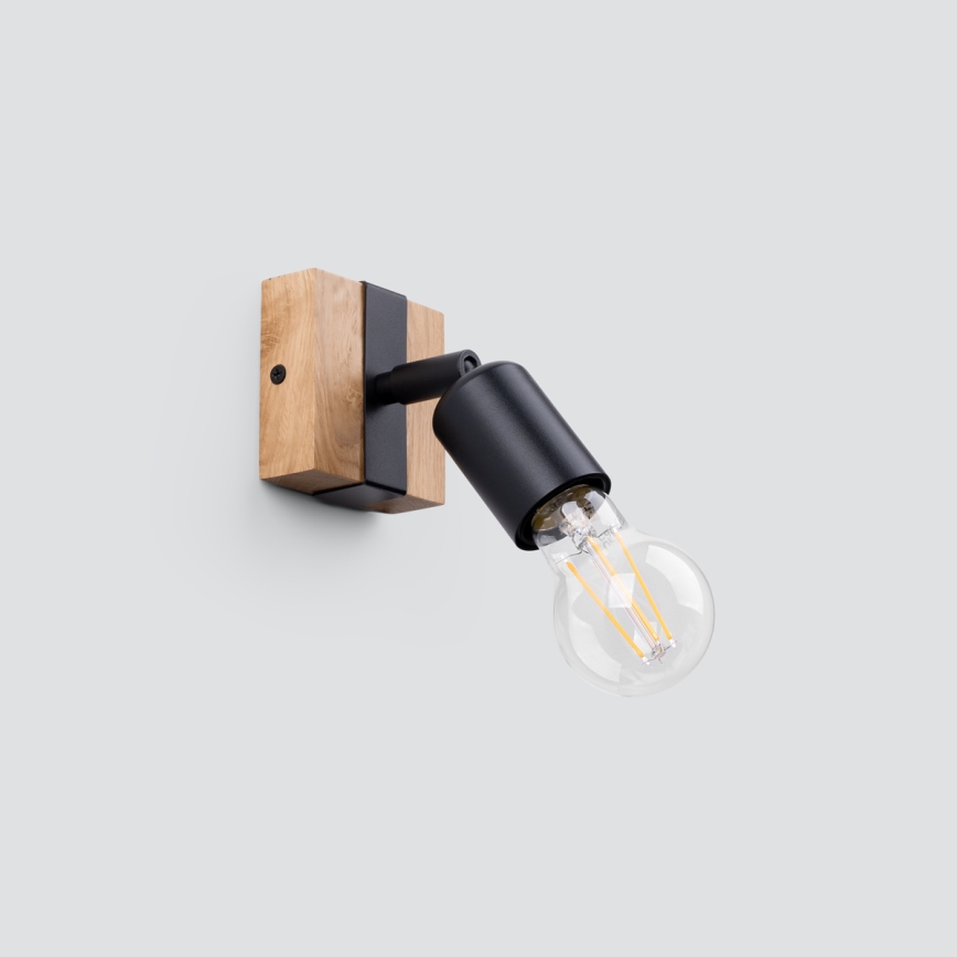Spotlight ZUCA 1xE27/15W/230V svart/ek