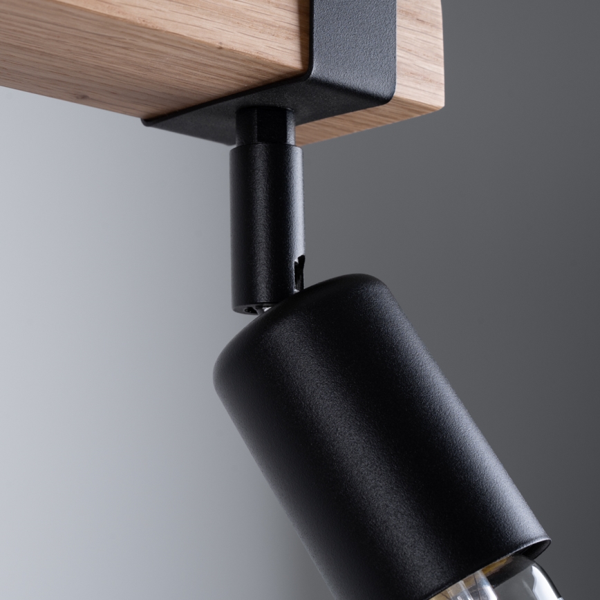 Spotlight ZUCA 2xE27/15W/230V svart/ek