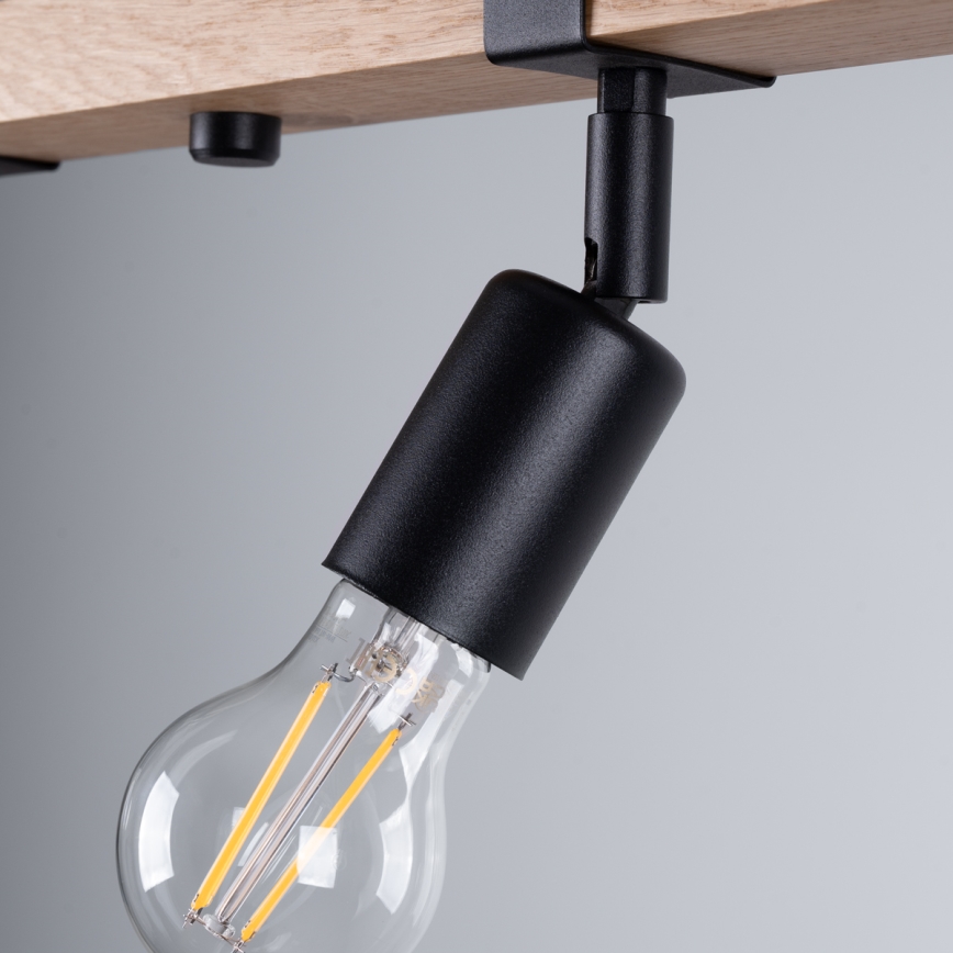 Spotlight ZUCA 4xE27/15W/230V svart/ek