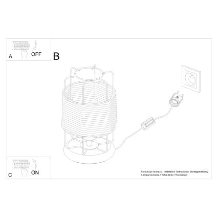 Bordslampa GIZUR 1xE27/15W/230V