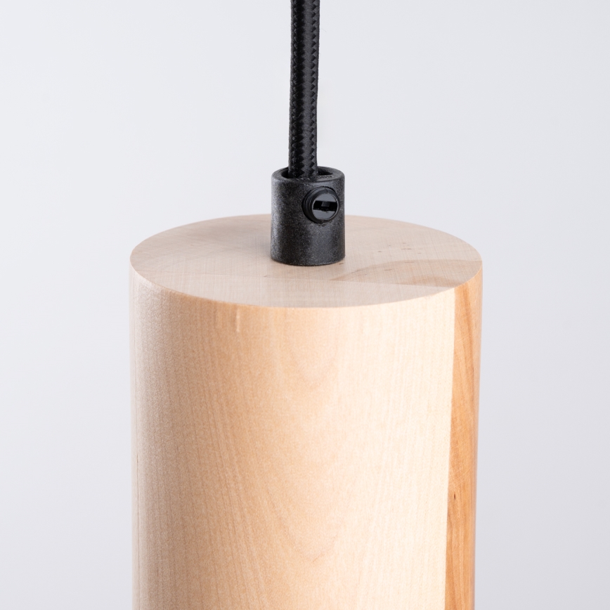 Ljuskrona med textilsladd JAGA 1xE27/15W/230V diameter 30 cm svart