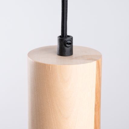 Ljuskrona med textilsladd FANO 1xE27/15W/230V diameter 34 cm svart