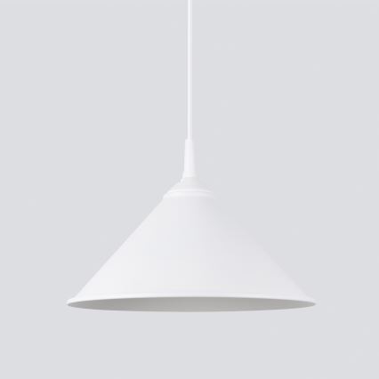 Ljuskrona med textilsladd ZUMA 1xE27/15W/230V diameter 30 cm vit