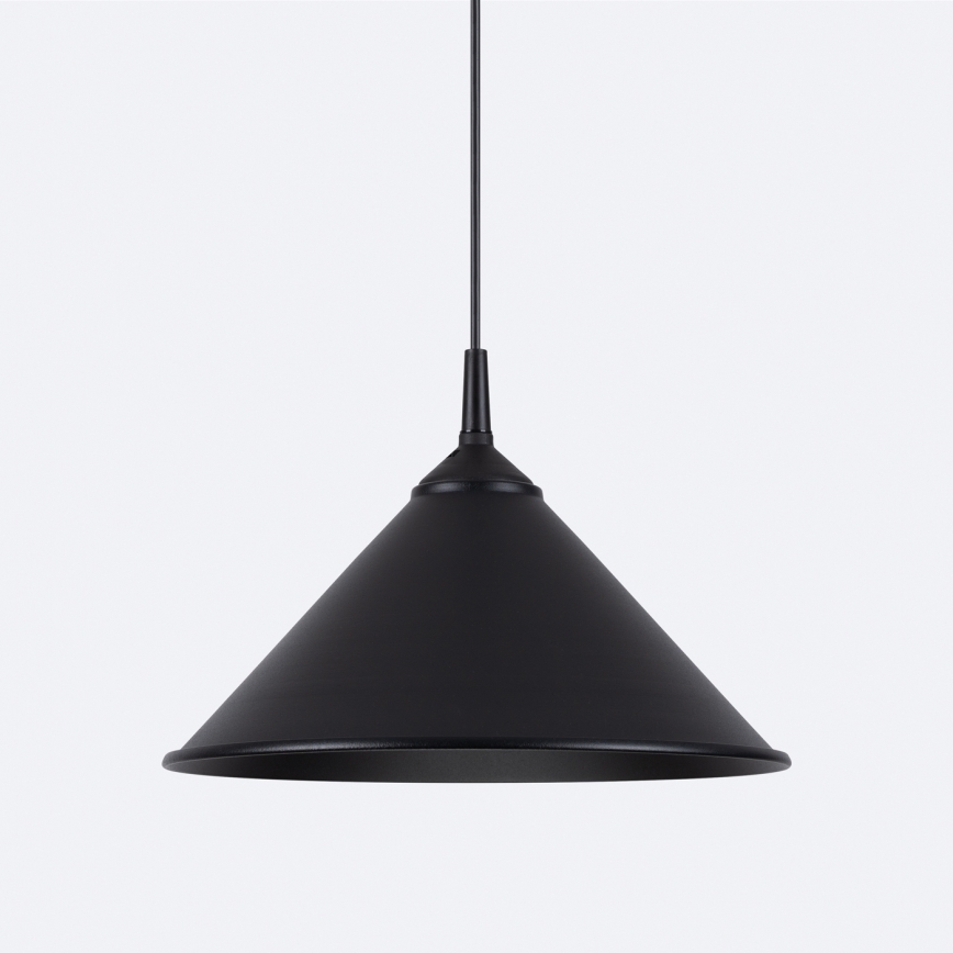 Ljuskrona med textilsladd ZUMA 1xE27/15W/230V diameter 30 cm svart