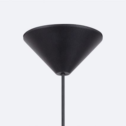 Ljuskrona med textilsladd ZUMA 1xE27/15W/230V diameter 30 cm svart