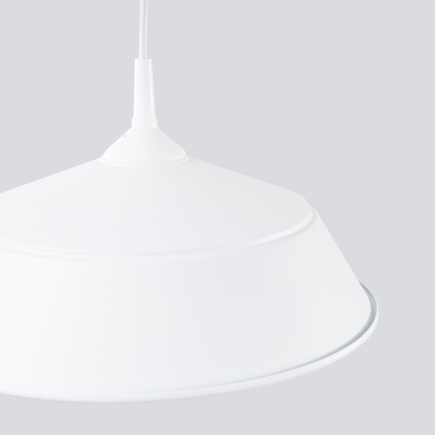 Ljuskrona med textilsladd FRIKA 1xE27/15W/230V diameter 34 cm vit