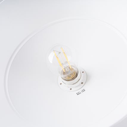 Ljuskrona med textilsladd FRIKA 1xE27/15W/230V diameter 34 cm vit