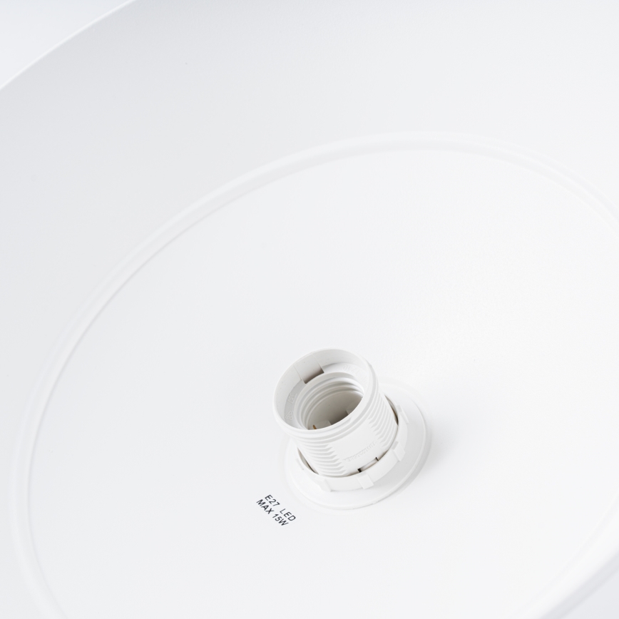 Ljuskrona med textilsladd FRIKA 1xE27/15W/230V diameter 34 cm vit