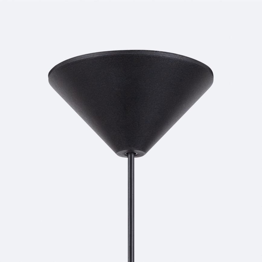 Ljuskrona med textilsladd FRIKA 1xE27/15W/230V diameter 34 cm svart
