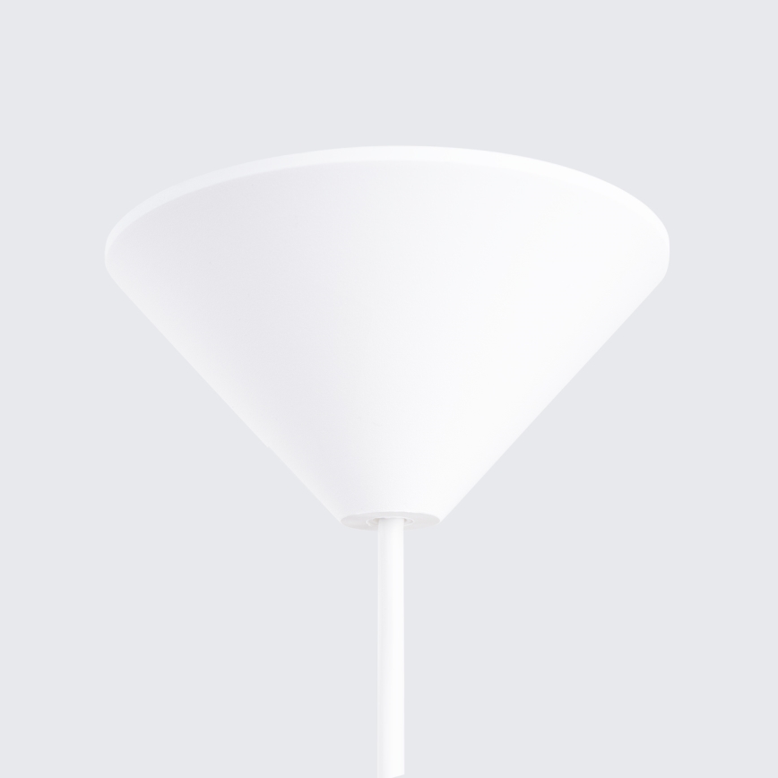 Ljuskrona med textilsladd GINA 1xE27/15W/230V diameter 38 cm vit