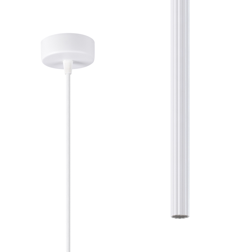 Ljuskrona med textilsladd ARCHE 1xG9/8W/230V vit