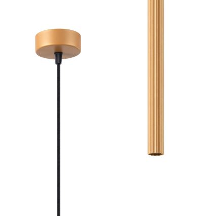 Ljuskrona med textilsladd ARCHE 1xG9/8W/230V guld