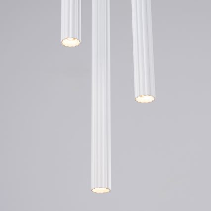 Ljuskrona med textilsladd ARCHE 3xG9/8W/230V vit