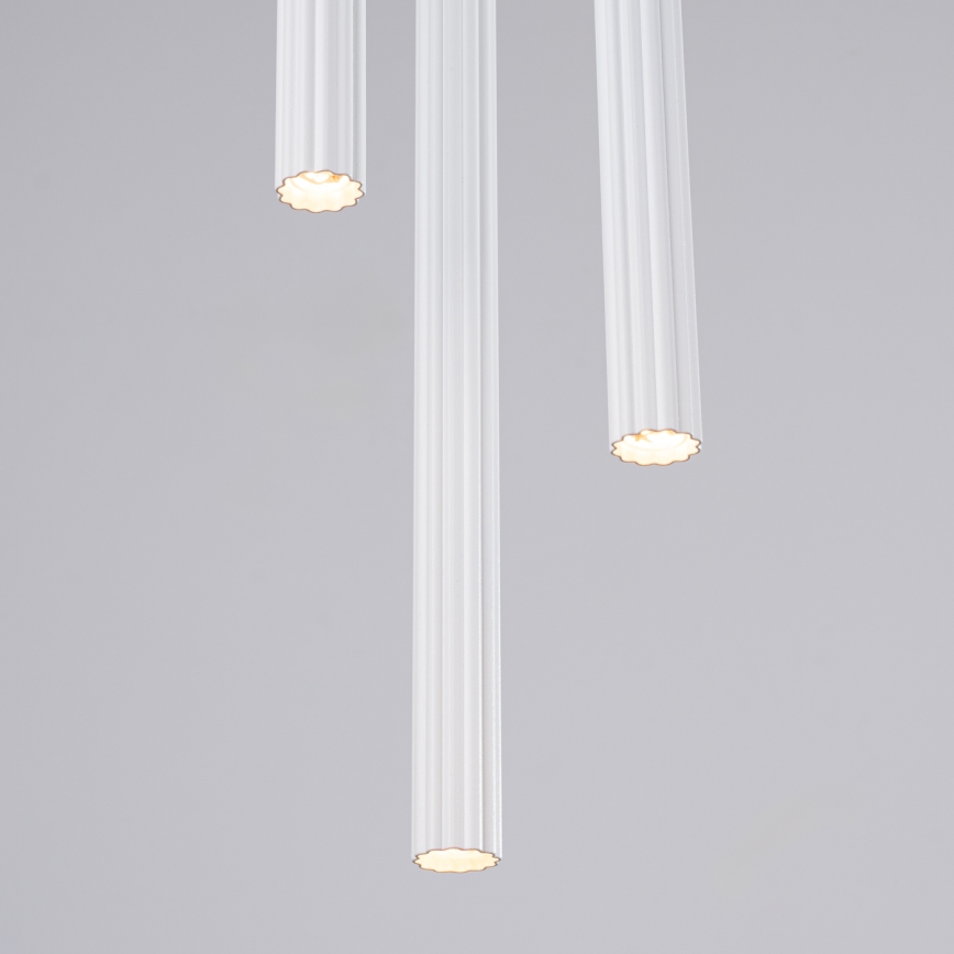 Ljuskrona med textilsladd ARCHE 3xG9/8W/230V vit