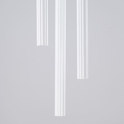 Ljuskrona med textilsladd ARCHE 3xG9/8W/230V vit