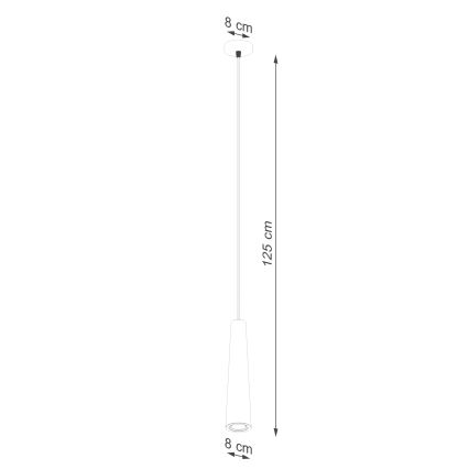 Ljuskrona med textilsladd ELECTRA 1xGU10/10W/230V betong/grå