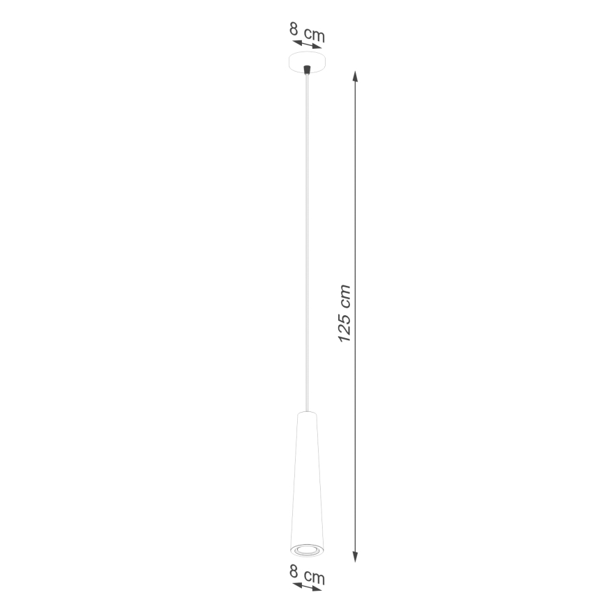 Ljuskrona med textilsladd ELECTRA 1xGU10/10W/230V betong/grå