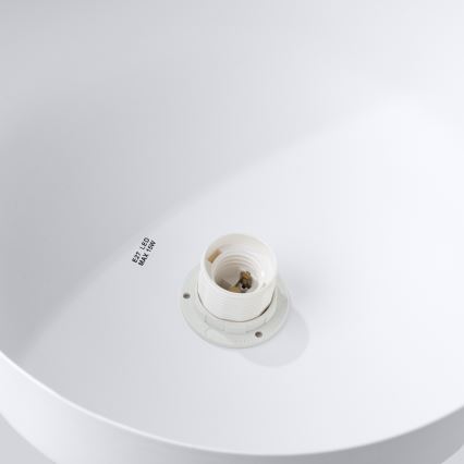 Ljuskrona med textilsladd MARION 1xE27/15W/230V diameter 29,5 cm vit