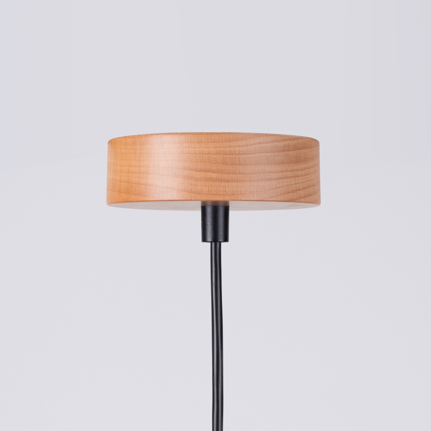 Ljuskrona med textilsladd MARION 1xE27/15W/230V diameter 29,5 cm svart