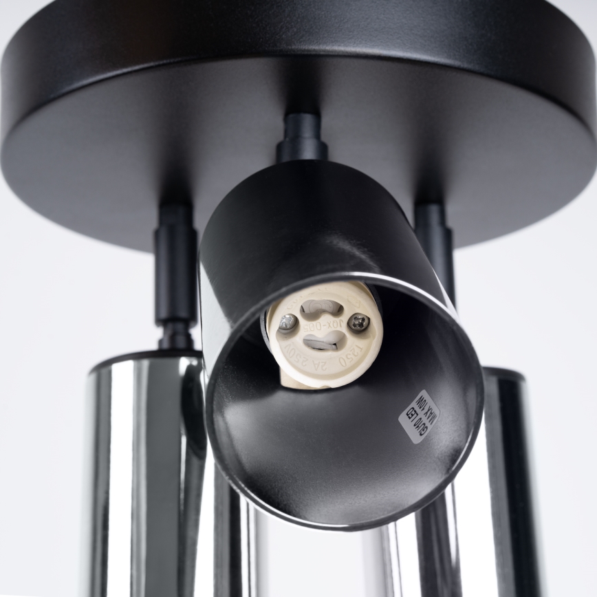 Spotlight WINX 3xGU10/10W/230V svart/skinande krom