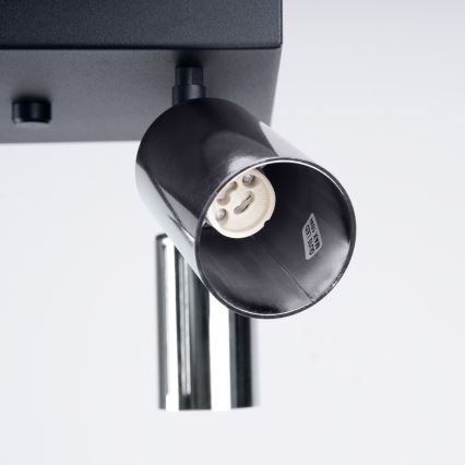 Spotlight WINX 4xGU10/10W/230V svart/skinande krom