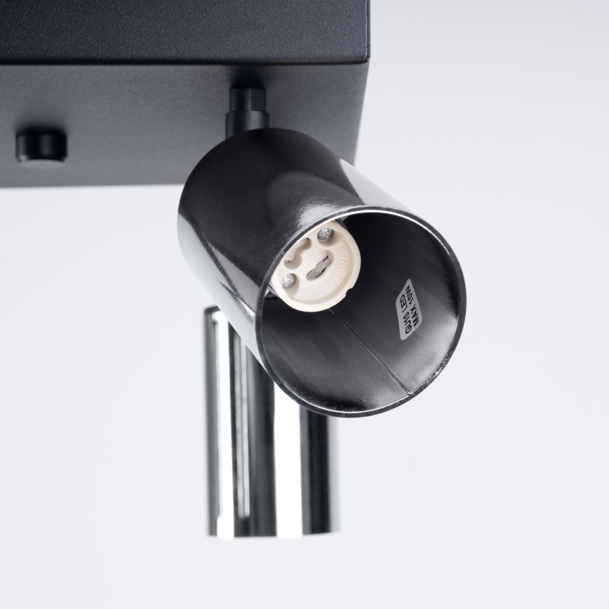 Spotlight WINX 4xGU10/10W/230V svart/skinande krom