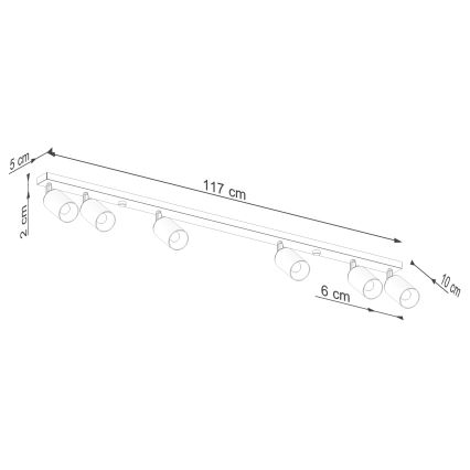 Spotlight WINX 6xGU10/10W/230V svart/skinande krom