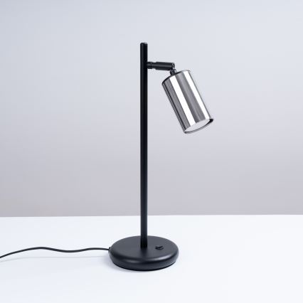 Bordslampa WINX 1xGU10/10W/230V svart/skinande krom