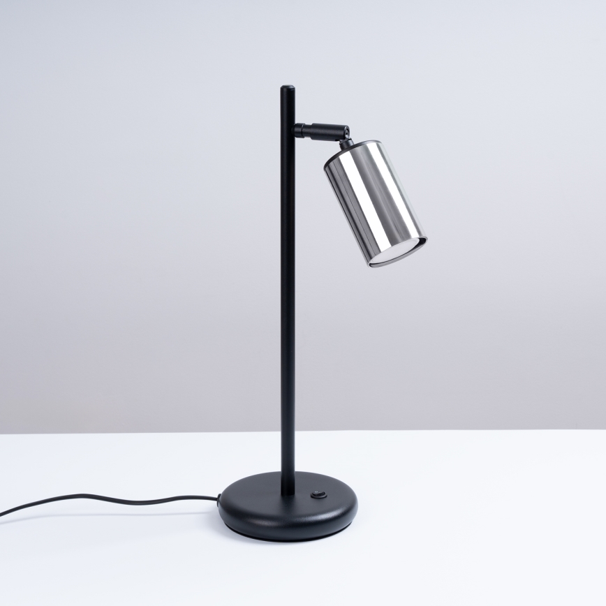 Bordslampa WINX 1xGU10/10W/230V svart/skinande krom